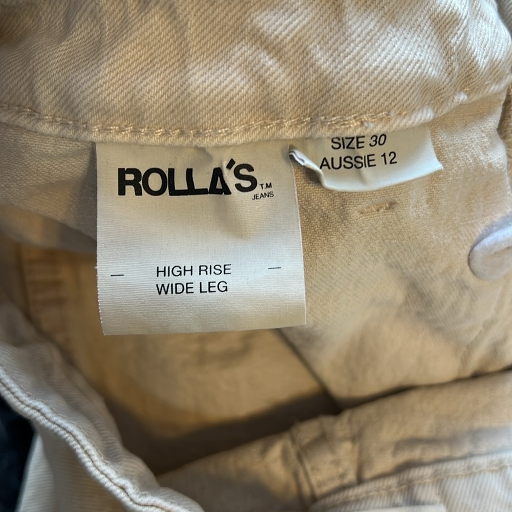 ROLLA'S Wide Leg Jeans in Light Beige - Picture 8 of 10
